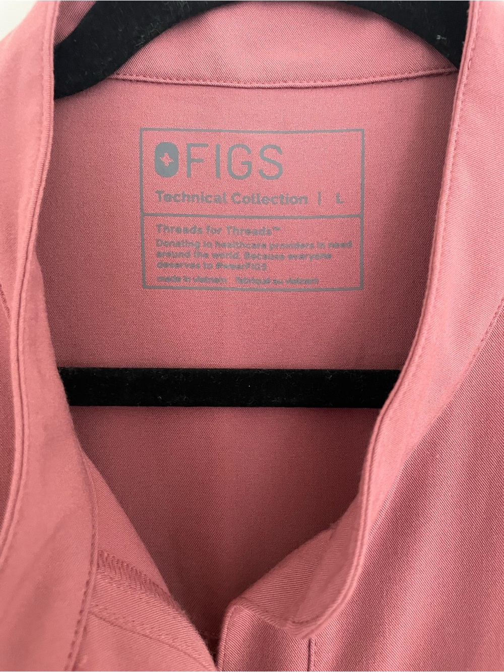 FIGS Rafaela Jogger Scrub Jumpsuit in mauve, Large Tall 31” - Picture 5 of 16